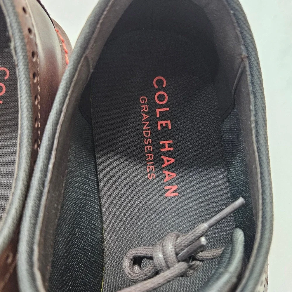 Cole Haan Go-To Plain Toe Oxford Shoes C35083‎ Dark Coffee Leather Men's Size 8
